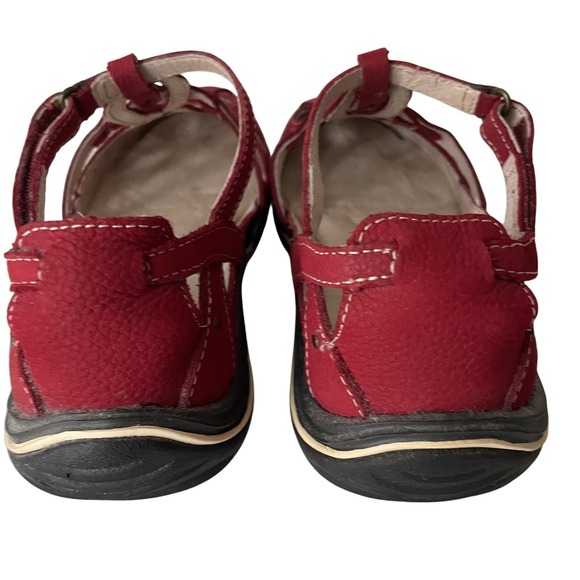 Jambu Spain Red Suede Strappy Walking Sandals Womens Size 8 - Picture 5 of 9